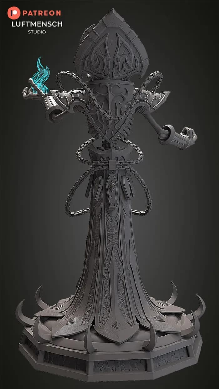STL - kelthuzad 1 6 scale render 3