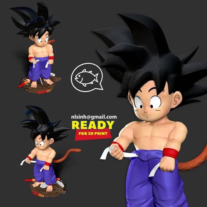 STL - kid goku 3d stl