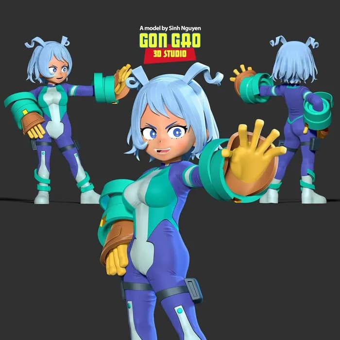 STL - kid nejire hado render 2