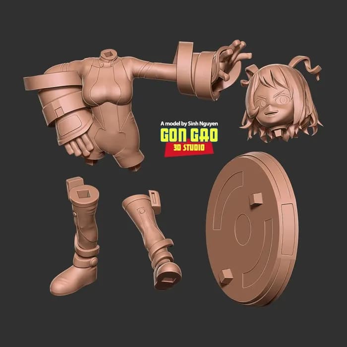STL - kid nejire hado render 3