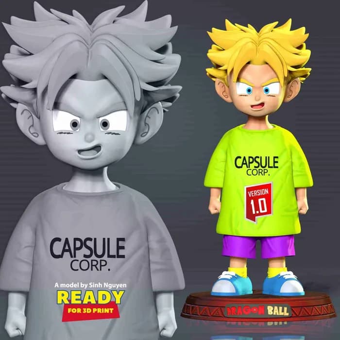 STL - kid trunks dragon ball