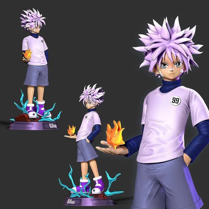 STL - killua zoldyck hunter and hunter render 3