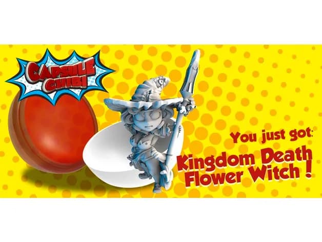 STL - kingdom death flower witch chibi
