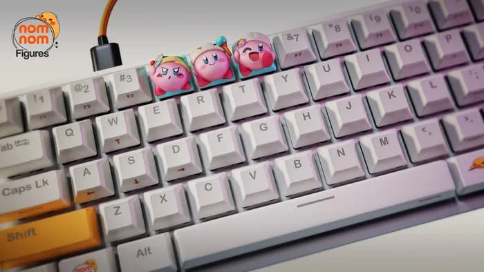 STL - kirby keycaps nomnom