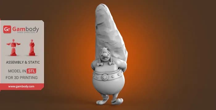 STL - kit asterix obelix dogmatix render 3