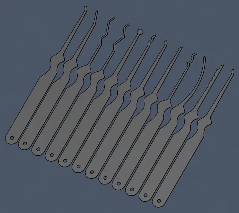 STL - Kit de ganzúas para cerraduras