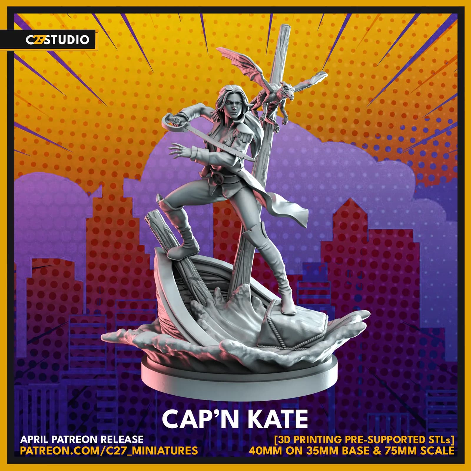 STL - Kitty Pryde Capitana Kate render 2