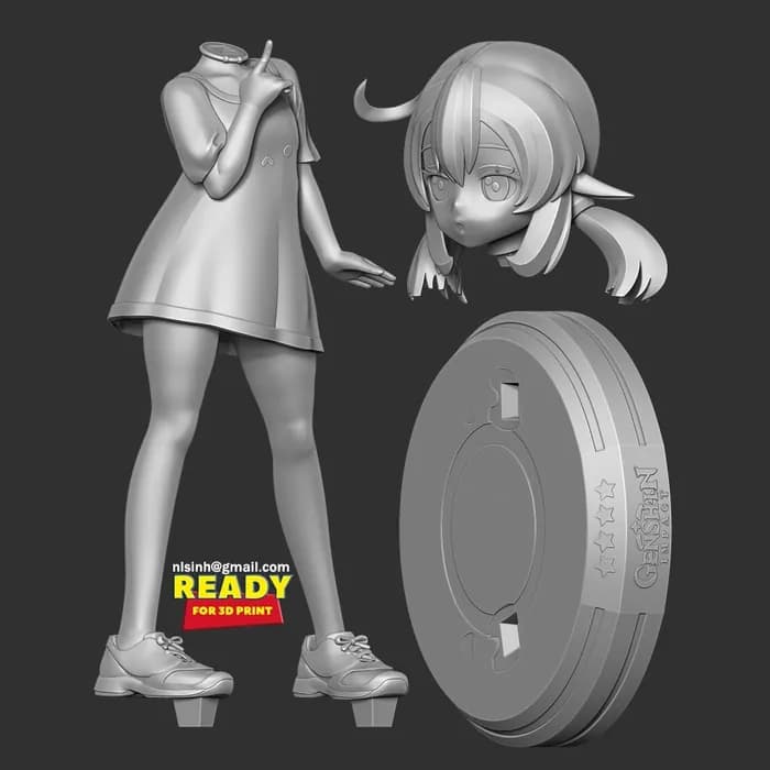 STL - klee in a t shirt render 2