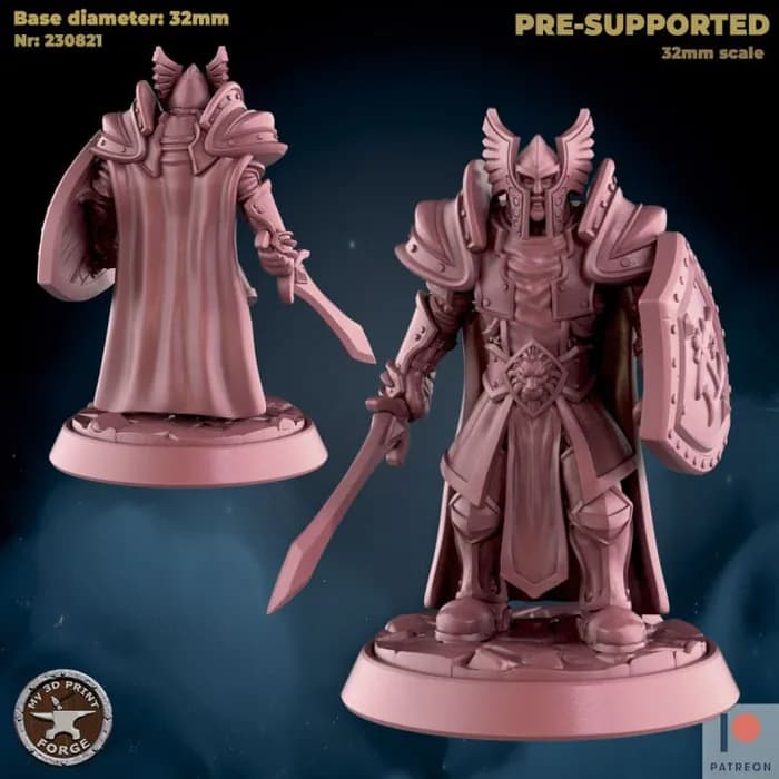 STL - knight captain standing