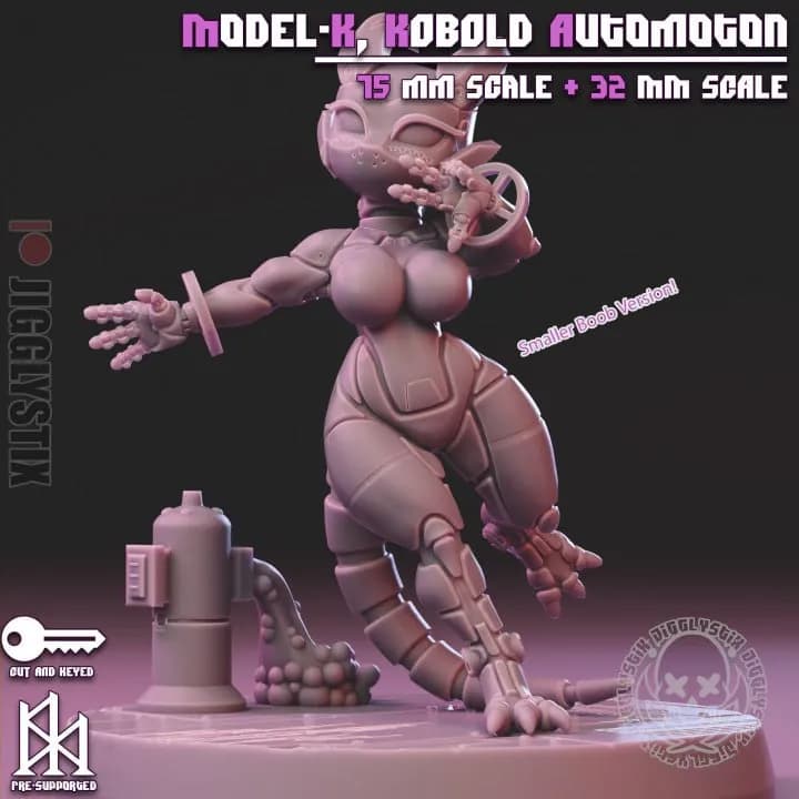 STL - Kobold Automoton figura render 4