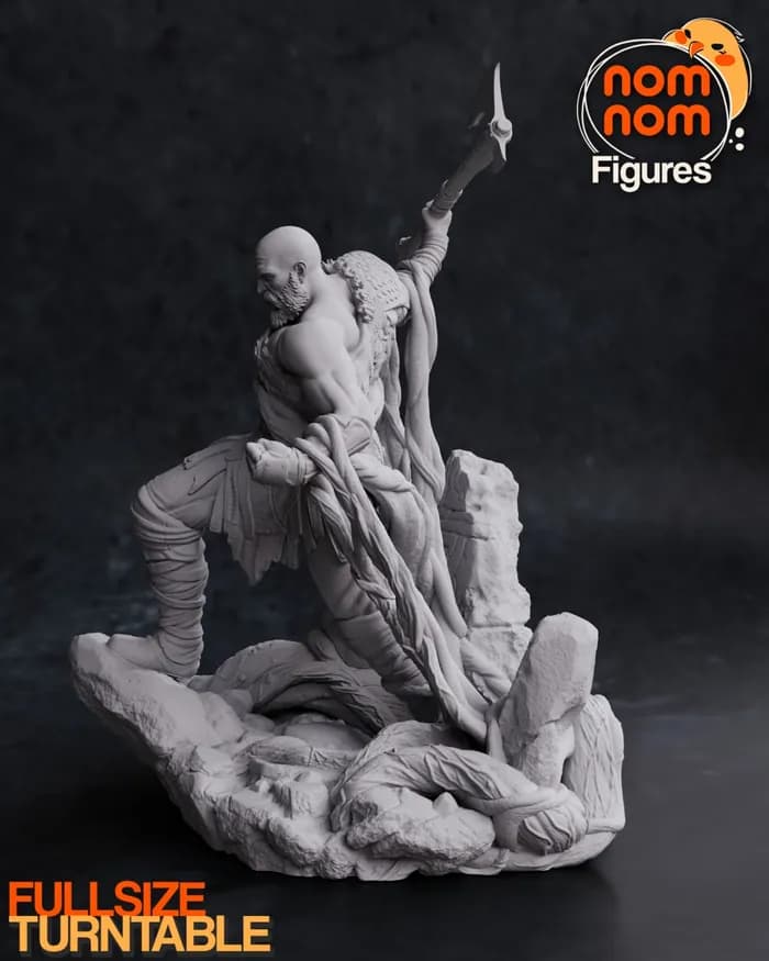 STL - kratos from god of war render 2