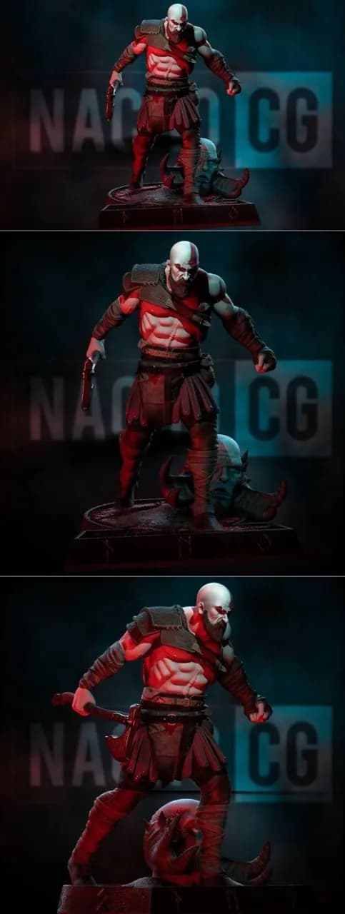 STL - kratos – god of war – fan art