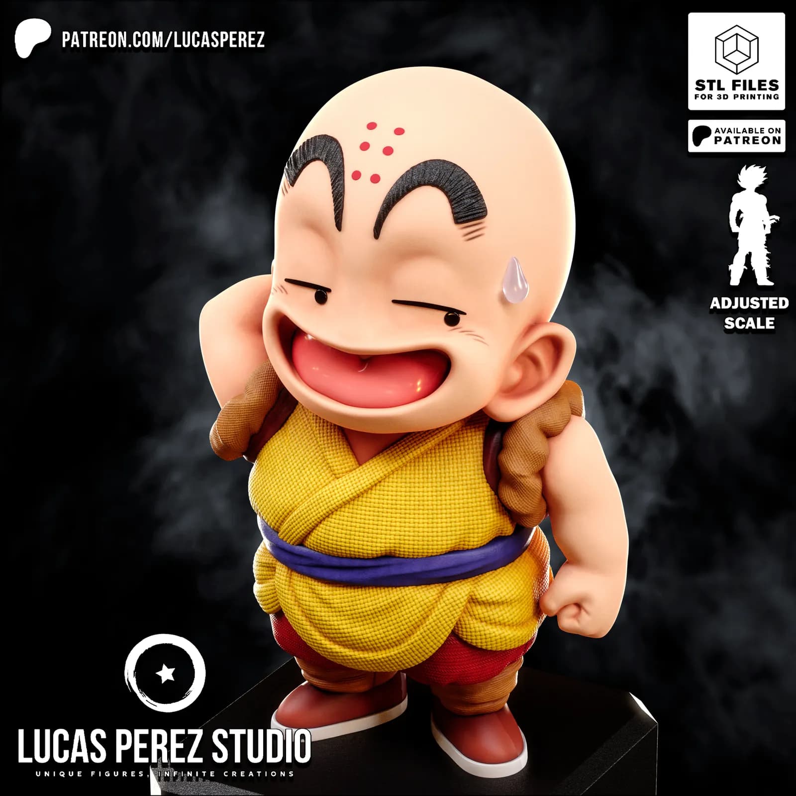 STL - Krillin Niño render 4