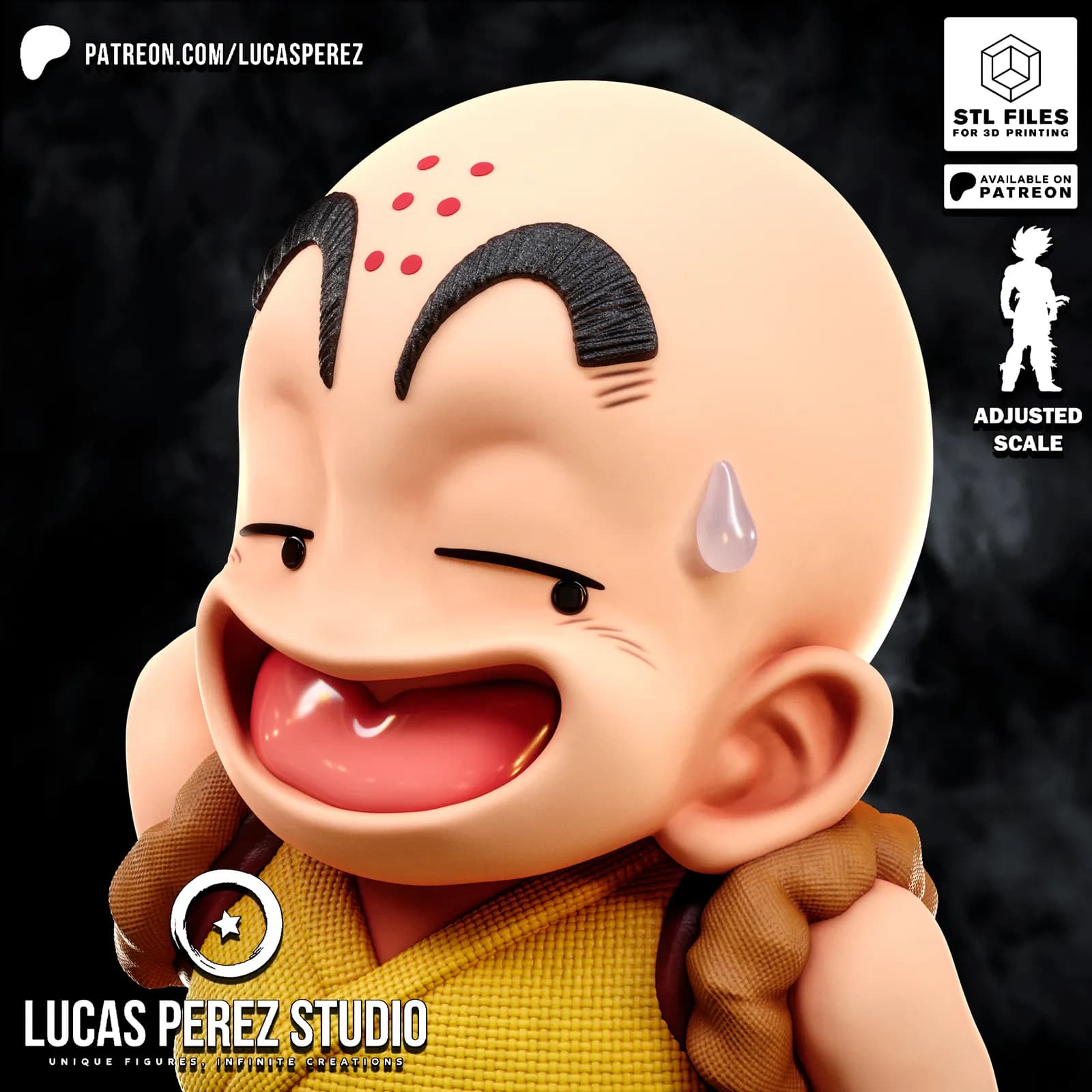 STL - Krillin Niño render 5