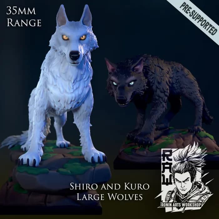 STL - kuro and shiro wolves