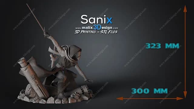 STL - Kylo Ren render 2