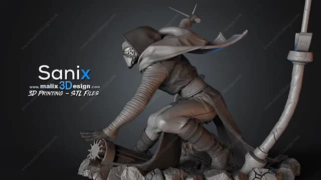 STL - Kylo Ren render 3