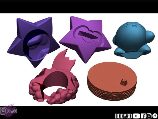 STL - Lámpara Kirby de Kirby render 4