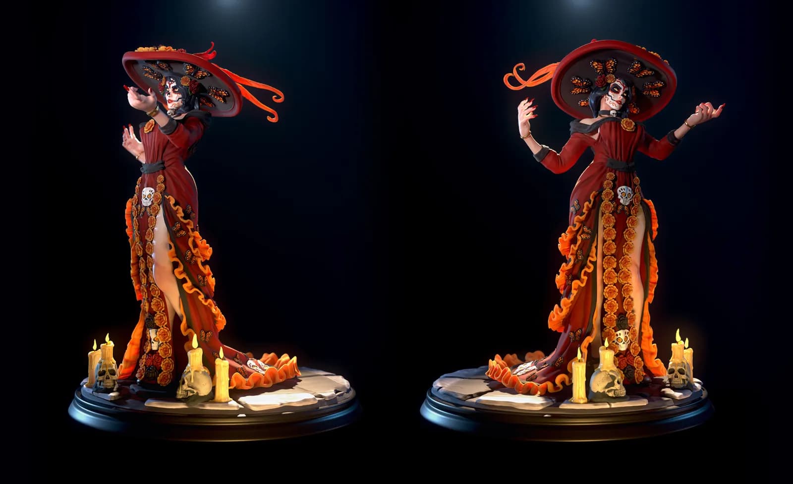 STL - La Catrina y la Muerte render 4