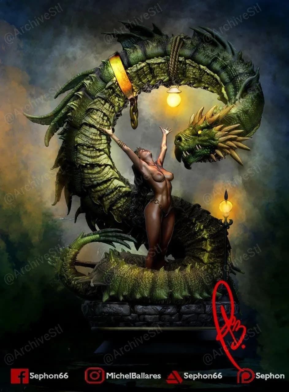 STL - la chica y el dragon