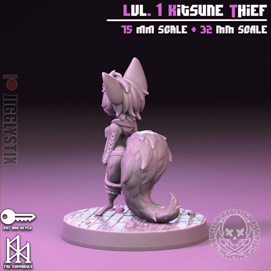 STL - Ladrón Kitsune Nivel 1 render 4