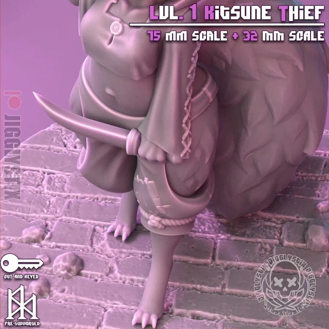 STL - Ladrón Kitsune Nivel 1 render 5