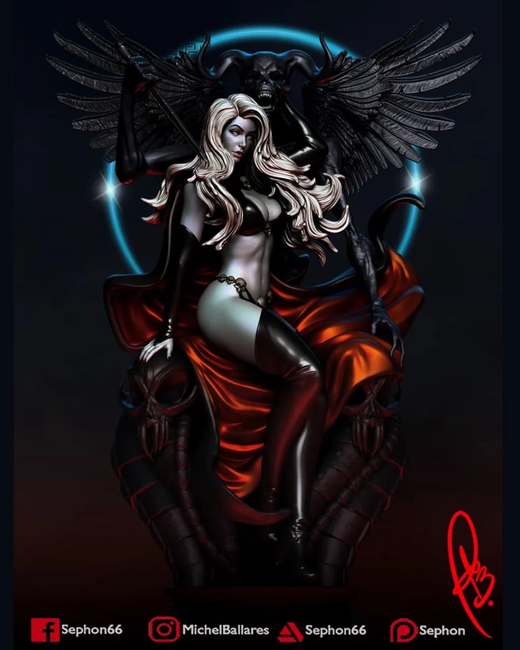 STL - Lady Death con demonio