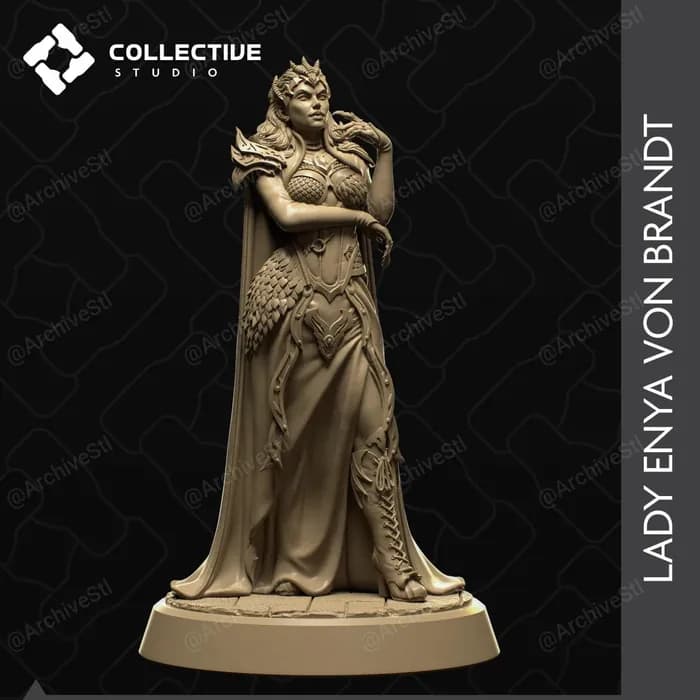 STL - lady enya von brandt render 2