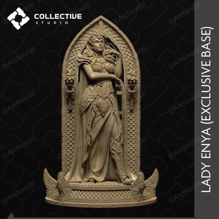 STL - lady enya von brandt render 3