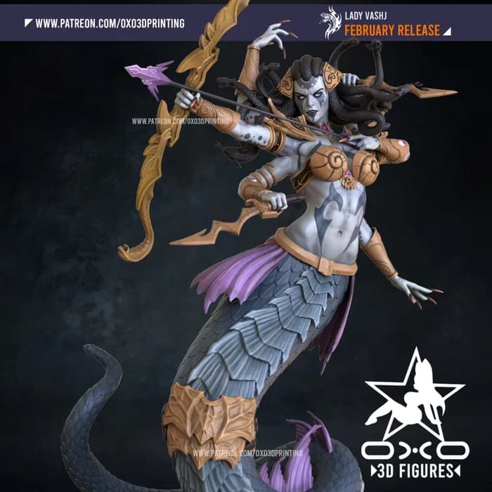 STL - lady vashj nsfw render 3