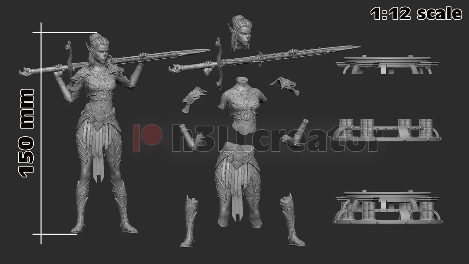 STL - Lae'zel render 3