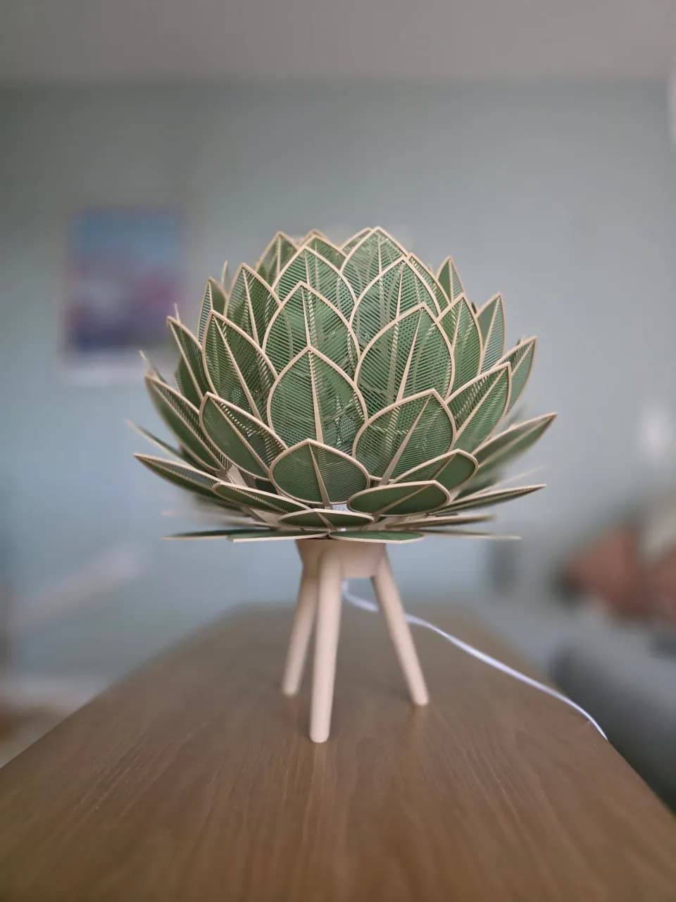 STL - Lámpara colgante de hojas render 2