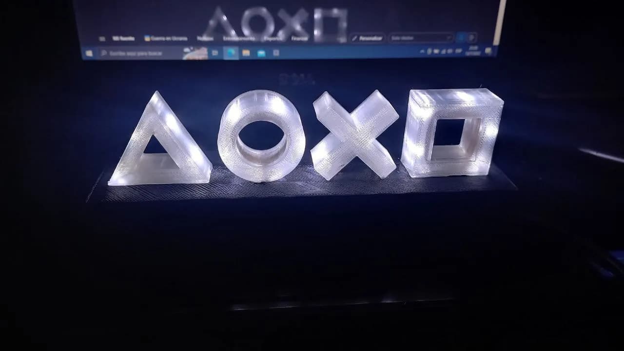 STL - Lámpara con logo de Playstation