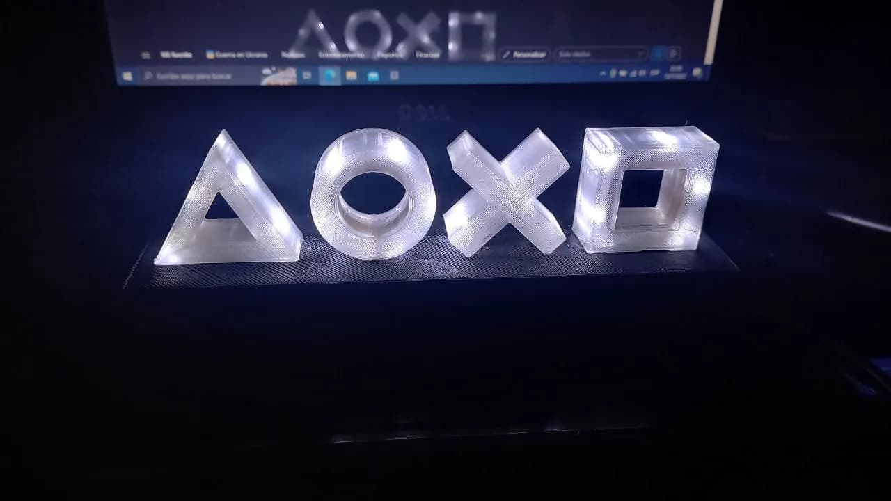 STL - Lámpara con logo de Playstation