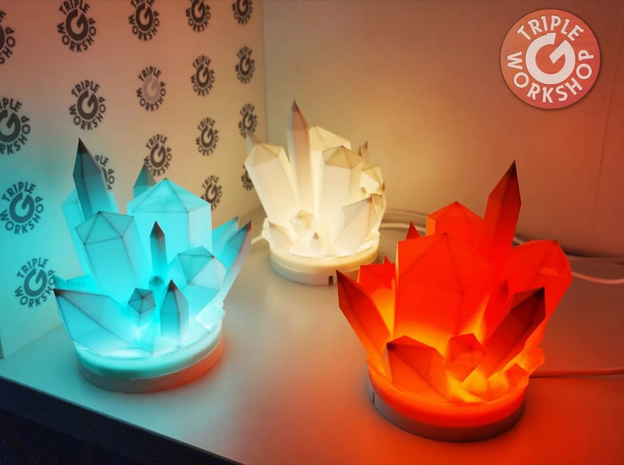 STL - Lámpara de Cristal Geométrico