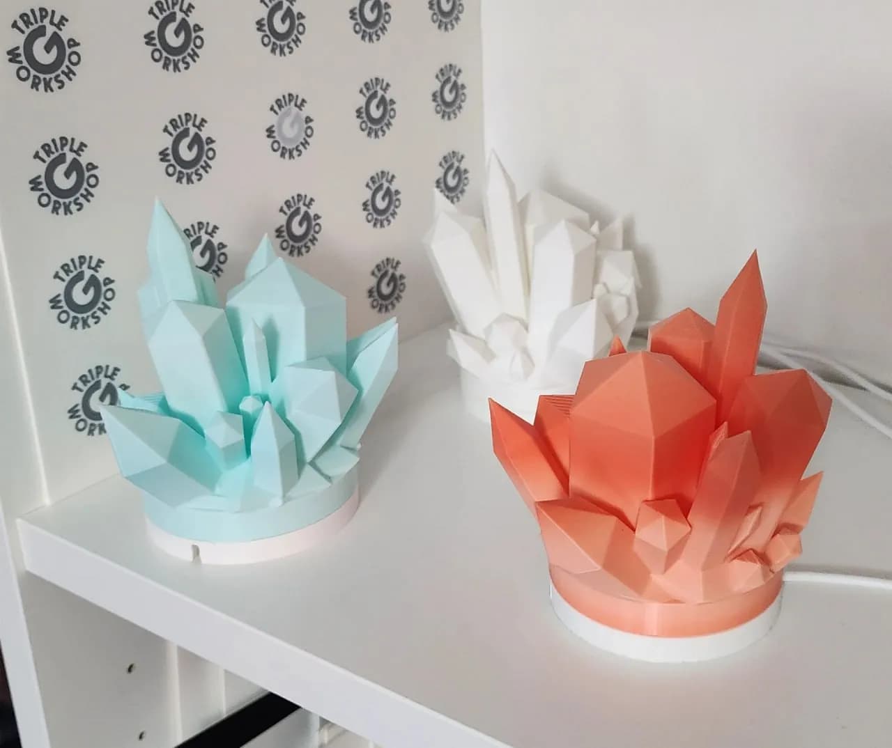 STL - Lámpara de Cristal Geométrico render 2