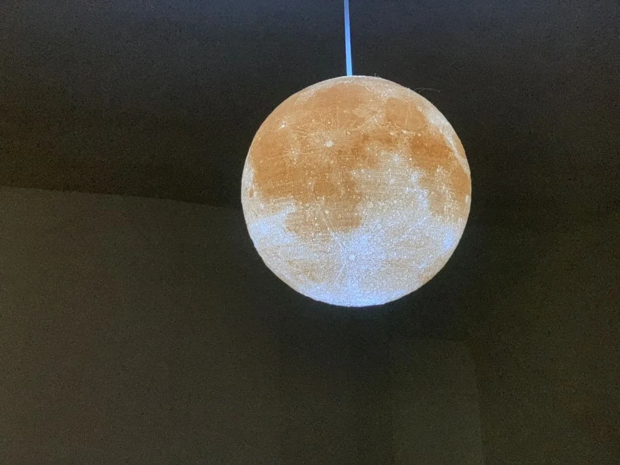 STL - Lámpara de Luna Esférica render 2