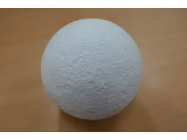 STL - Lámpara de Luna Impresa en 3D render 2