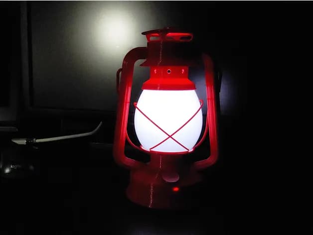 STL - Lámpara de Queroseno LED Moderna render 2