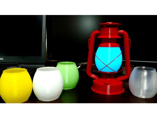 STL - Lámpara de Queroseno LED Moderna render 3