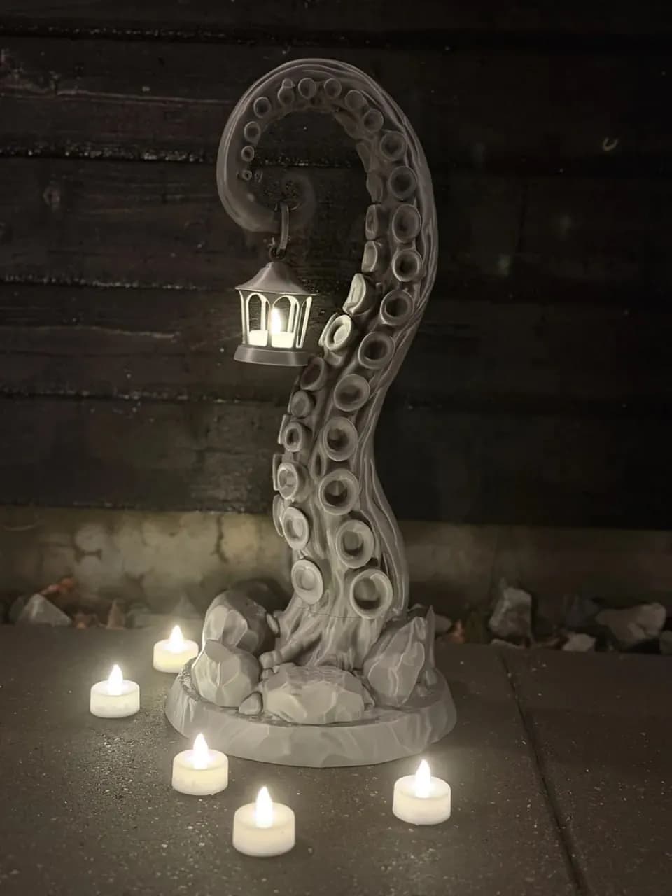 STL - Lámpara de Tentáculo con Linterna render 3