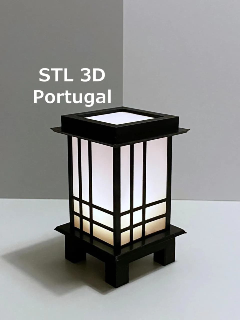 STL - Lámpara Japonesa Estilo Shoji render 4