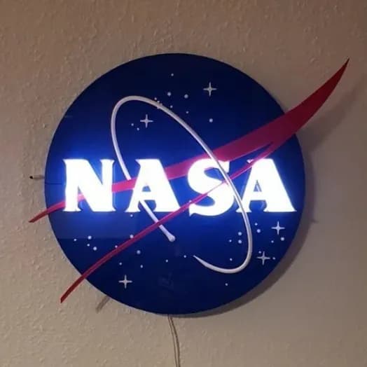 STL - Lámpara LED con Logo de la NASA