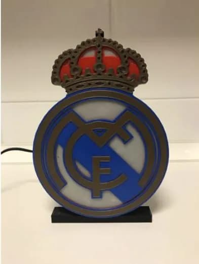 STL - Lámpara logo Real Madrid