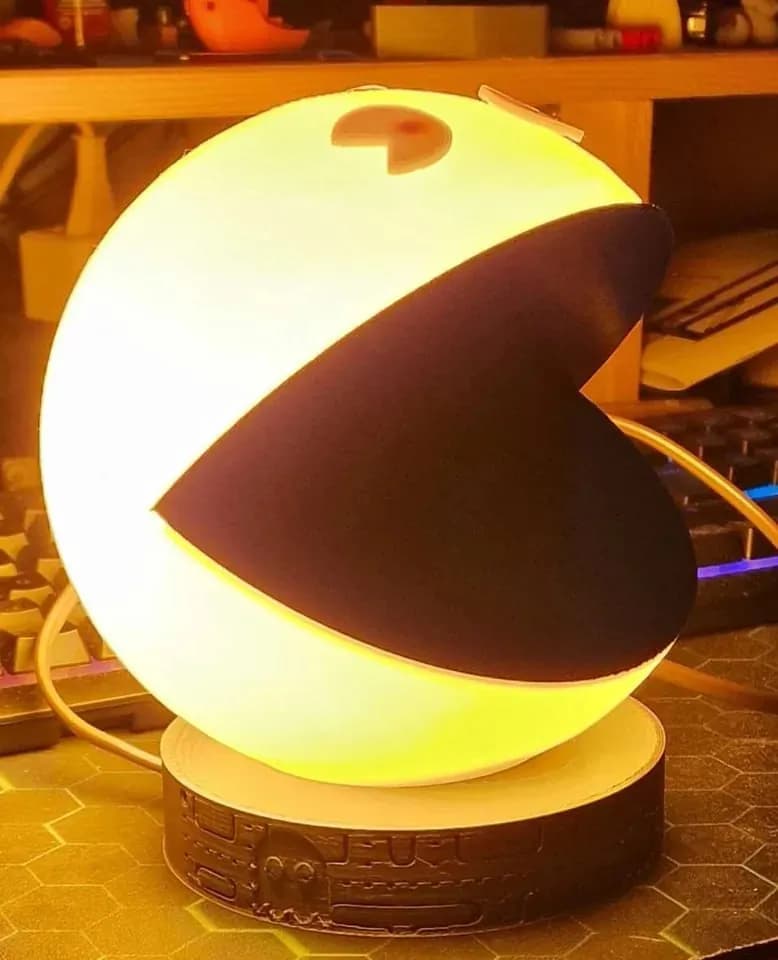STL - Lámpara Pac Man Retro