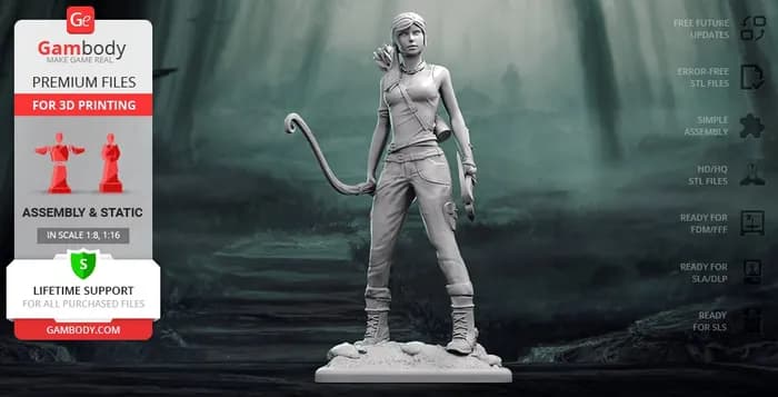 STL - lara croft gambody sources render 2