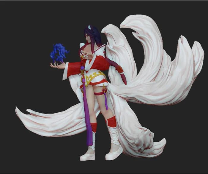 STL - league of legends ahri figuer render 3