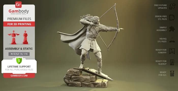STL - legolas 3d printing figurine
