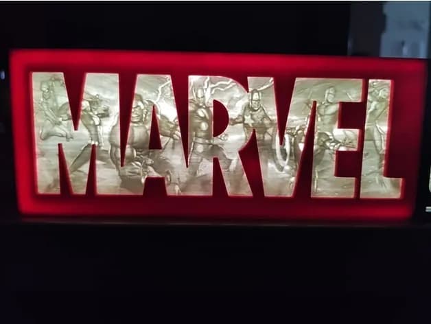 STL - Letrero Luminoso Marvel Studios