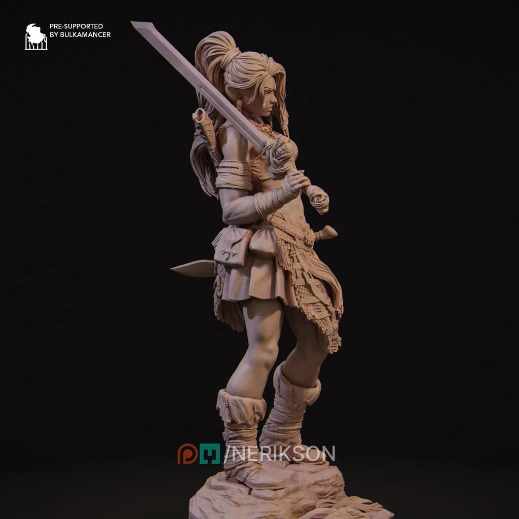 STL - Lia la mercenaria bárbara render 2